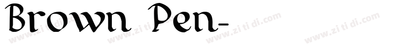 Brown Pen字体转换